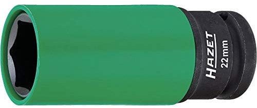 Hazet 903SLG-22 Douille à chocs/carré creux 12,5 mm/profil traction à 6 pans extérieurs Taille 22 longueur 85 mm