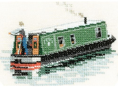 Heritage Kreuzstich Set Zählstoff Modernes schmales Boot (L), Zählmuster, NBMN944-E, 10,5x7,5cm