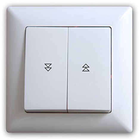 Günsan Visage Blind Dimmer Switch and Socket, Push Button, Manual, White
