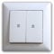 Günsan Visage Blind Dimmer Switch and Socket, Push Button, Manual, White