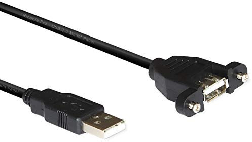 RICABLE Custom 11256 (20 pz x 0,2 mt) Cavo USB 2.0 A/B da Pannello in Rame OFC