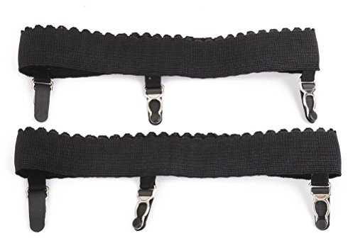 Vorcool Damen-Strumphalter mit Schnallen, elastisch, Größe L, Schwarz