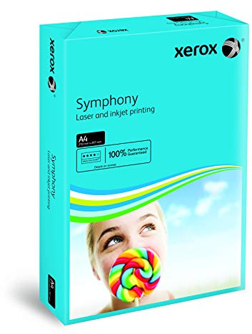 Xerox 003R93959 farbiges Druckerpapier Kopierpapier Symphony intensiv Din A4, 80 g/m², 500 Blatt pro Pack, dunkelblau