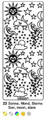 KREATIV STICKER 10x23CM, MOTIV 22, 1ST. MULTIC.