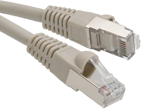kenable Cat6A SSTP Network Cable RJ45 Ethernet Patch Lead 10 Gigabit LSZH Snagless 1m Grey