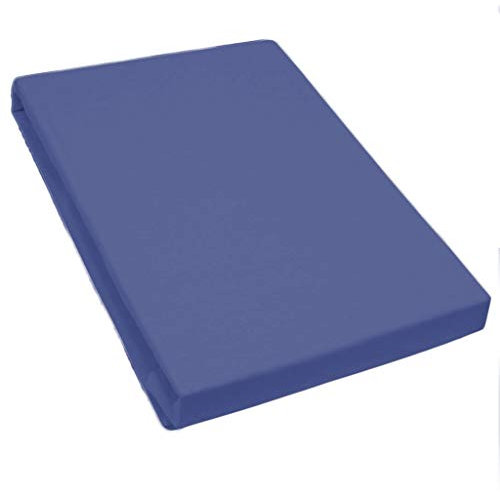Kneer Fein Jersey Spannbettlaken 120x200 in kobalt