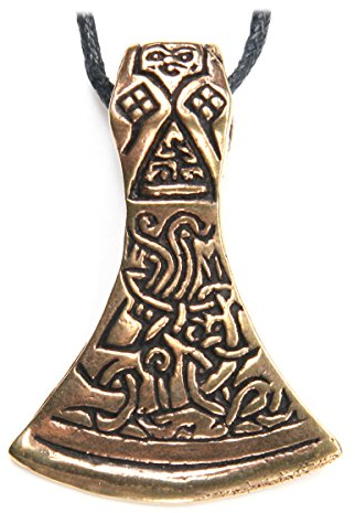 Drachensilber Keltische Axt Schmuck Kette Mammenaxt Bronze Anhänger inkl. Band Wikinger Kelten Schmuck