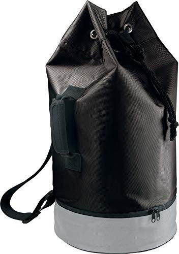 Seesack in Kontrastfarben mit Schuhfach - Farbe: Black/Light Grey - Größe: 62 x 32 cm