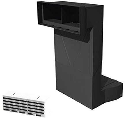 Telescopic Adjustable Underfloor Cavity Vent with Air Brick Ventilator Airbrick (White Air Brick)