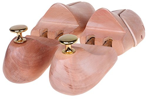 HIMRY 1 Paar | Naturholz Schuheleisten Schuhspanner Schuhdehner, Schuhspanner aus Holz, mit Griffknopf, geteilte und einstellbare Vorderblatt, Gr. 45 / Gr. 46, Gr. 45, Gr. 46, KXB6000-45