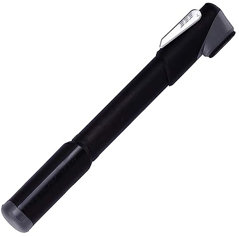 BBB Cycling WindWave Mini Pompe à vélo | Compatible avec valves Presta, Schrader et Dunlop | Haut Volume | BMP-54, Noir