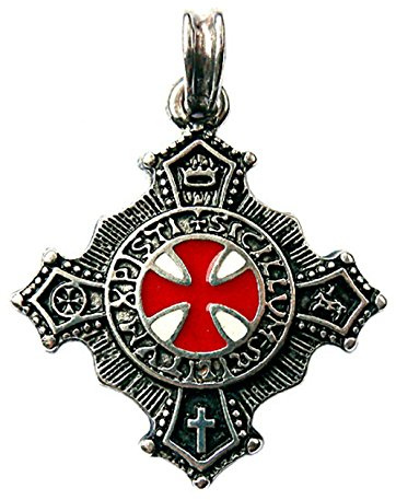 Germanenschmuck Templerorden Anhänger (Kettenanhänger in Silber) | 925 Sterling Silber Veredelung