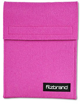 filzbrand Borsa Custodia di Feltro Design Deco Premium (ca. 100% Lana) per Lettore e-Book, con Linguetta e Chiusura a Strappo, Compatibile con Kindle, Kobo, Bq Cervantes, Pocketbook, Tolino, Fucsia