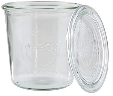 APS 82347 2er-Set Weck-Glas mit Deckel, Einmachglas, Sturzform, 580 ml, Ø 11 cm, Höhe 11 cm