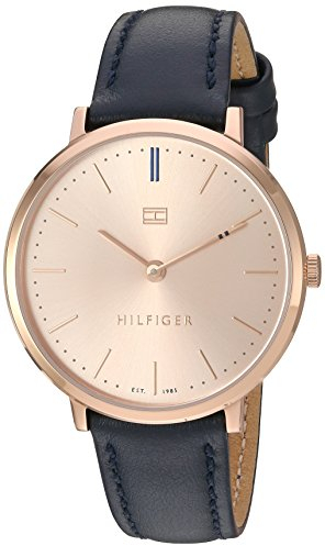 Tommy Hilfiger Femme Analogique Classique Quartz Montres bracelet avec bracelet en Cuir - 1781693