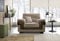 Abakus Direct Armchairs for Lounge - Stylish Samson Armchairs for Living Room with Water Repellent Jumbo Fabric | Contemporary Accent Chair in Brown | W135cm X D95cm X H95cm