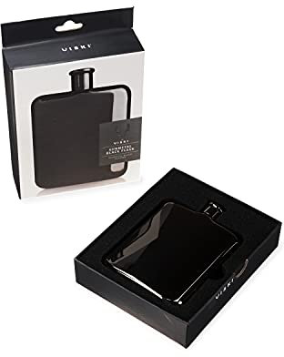Viski 5369 Warren: Flasque en acier inoxydable, noir