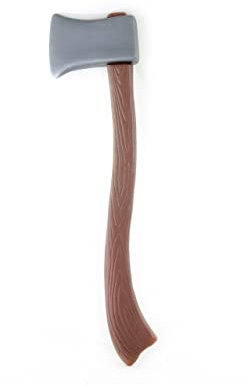 ATOSA hacha decorativa 58 cm mango marrón para disfraz bombero o asesino