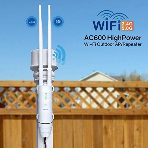 WAVLINK AC600 Extensor de Rango Wi-Fi Resistente a la Intemperie para Exteriores