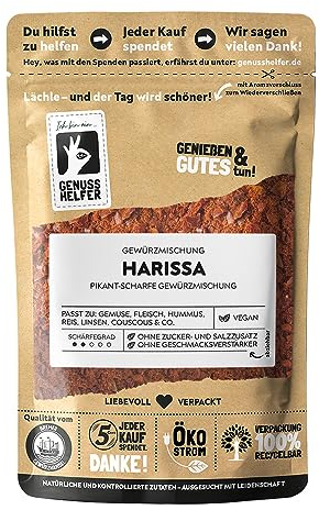Bremer Gewürzhandel Harissa, fein geschrotet, intensive Schärfe, nordafrikanische Gewürzmischung für heimische und exotische Saucen, 100g