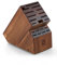 Cook N Home Acacia Wood Knife Storage Block, 20 Slot Universal Knife Holder, Countertop Butcher Block, Easy Kitchen Storage