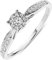 MIORE Ring Damen 0.20 Ct Diamant Verlobungsring aus Weißgold 9 Karat / 375 Gold, Schmuck mit Diamanten Brillanten