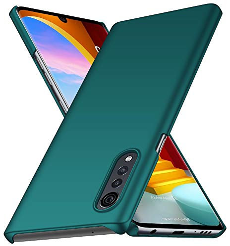 BRAND SET Funda para LG Velvet Ultra Slim Anti-Rasguño y Resistente Huellas Dactilares Totalmente Protectora Caso de Plástico Duro Cover para LG Velvet-Verde