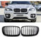 TOOWGM X5 X6 Kühlergrill, Nieren Doppel-Line-Grill für 2007–2013-BMW X5 E70 X6 E71 (ABS glänzend schwarz Grill, 2-teiliges Set) (wie abgebildet)