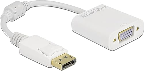 Delock Adaptador DisplayPort 1.2 Macho a VGA Hembra pasivo, Color Blanco
