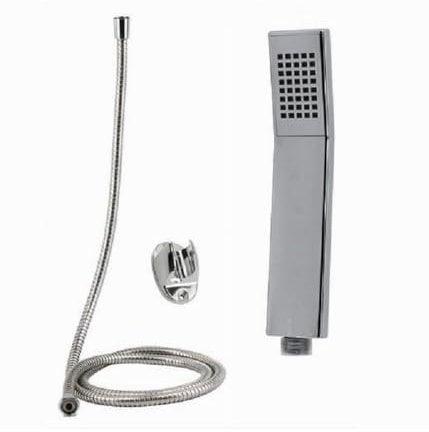 OISE ART STORE Trade Shop - Kit Doccetta Doccino Soffione Rettangolare Doccia Bagno 69088 Laccio 1,8mt Staffa