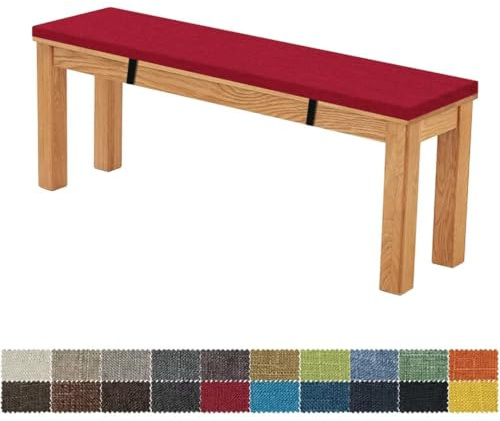FIOVIP Bankauflage Bankkissen Sitzbankkissen 80X30X3CM Abnehmbar Waschbar Doppelt rutschfest Hochelastischer Geeignet für Gartenbänke, Schaukeln, Terrassen, Innenbänke(Farbe Rotwein)