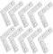 TA-VIGOR 10Pcs L Shape Flat Fixing Mending Plates 50mmx50mm, Stainless Steel Corner Brace Brackets Mending Repair for Wood Connector, Silver