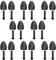 WOCTDTHW Shoe Trees for Sneakers Shaper Plastic Men Shoe Stretcher Shape Boot Holder, Black 8pairs, 8Pairs