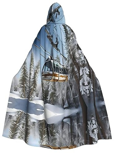 FRESQA Winter Cable Ski Lift Essential Vampir Cloak-A Must Have Addition To Every Woman Dress Up And Roleplay Wardrobe