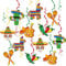 Mexikanische Spiralen 18 Stück Hanging Swirls Karneval Deko Fiesta Mexiko Cinco de Mayo Party Dekoration Mexikaner Sombrero Hut Kaktus Deckenhänger