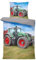 one-home Bettwäsche 135x200 cm Traktor Trecker Landmaschinen grün grau Wende Microfaser