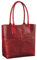 Benthill Shopper Leder Damen | Einfache Schultertasche ohne Reißverschluss | Vintage Handtasche aus echtem Rindsleder | Hochwertiger Beutel, Farbe:Rot