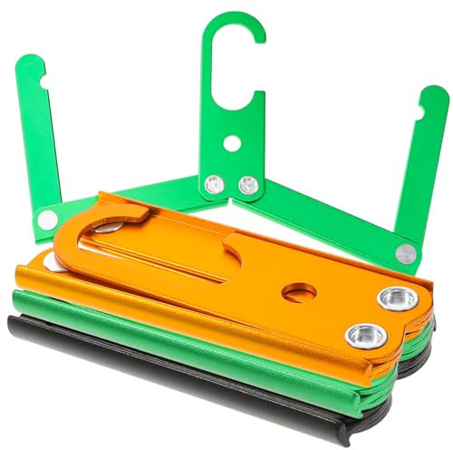 Zerodeko 4 Stück Outdoor-Klappbügel Falten drehbarer Aufhänger Wäschekammer Reisebügel kleiderständer Kleiderbügel Wäscheständer klein Wäscheleine Hosenständer Reisen