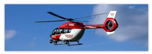 Vliestapete 200x66cm rot weiß Hubschrauber No.H8505M_TV1AP