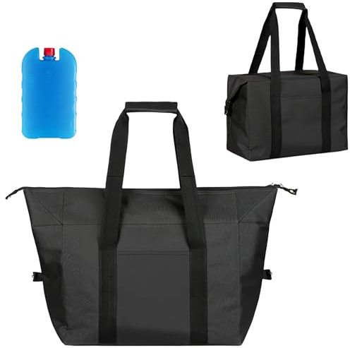 TOATELU Bolsa isotérmica grande de 15 l, bolsa isotérmica con neveras, bolsa isotérmica, bolsa de la compra plegable, reutilizable, plegable, bolsa isotérmica, para camping, picnic, transporte de
