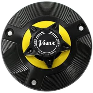 Für YAMAHA V-MAX 1700 1200 2009-2016 CNC Aluminium Keyless Motorrad Zubehör Kraftstoff Gas Tank Cap Abdeckung(Color:Gold)
