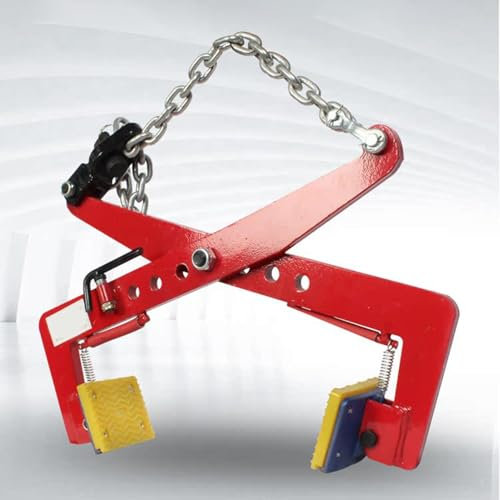 EXCLURA Paving Slab Lifter Chain Pliers Lifter Stone Grabber, Adjustable Paver Lifter Tool for Granite Slab, Vertical Scissor Lifting Clamps with Rubber-lined(M)