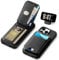 TUCCH Magnetic Case for iPhone 16 Pro (6.3) 2024 with Detachable Wallet[5 Card Holders] Adjustable Stand[RFID Blocking][Wireless Charging], Protective Anti-Slip Slim PU Leather Phone Cover, Black