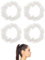 KGDUYC 4 Stücke Scrunchies Haargummis Weiß Perlen Haargummi Mädchen Zopfgummi Haarschmuck Damen Elastisches Scrunchies Kopfschmuck - Weiß