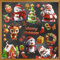 PXBSNB 15 Blätter Fensterbilder Weihnachten, Doppelseitige Fensterdeko Weihnachten, Elektrostatisches Weihnachtssticker, Wiederverwendbare Weihnachtsdeko Fenster für Winter Deko Innen (Weihnachtsmann)