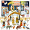 Adventskalender 2024 Kinder, 24 Krippenfiguren Weihnachtskalender 2024, Krippe Adventskalender Kinder mit 24 Krippenfiguren aus Harz, 24 Tage Weihnachts Countdown Kalender für Kinder ab 3 Jahren (A)