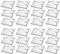 Acan Tradineur - Pack de 24 bandejas rectangulares de cartón con blonda, Fuente reciclable para Pasteles con Encaje de Papel, decoración de Fiestas, presentación de postres (Plata - 34 x 42 cm)