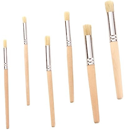 DIYEAH 1 Satz Bürste Punkt Plakatfarbe Detail Künstler Öl Malen Acrylstifte Steine Bemalen Kinderpinsel Acryl-malpinsel Pinseltechnik Ölgemäldepinsel Geburtstagsgeschenk Holzstange 6st