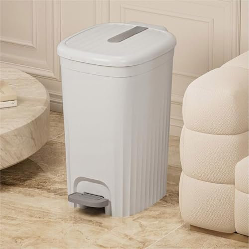 Akgukrseh Trash Can Bathroom, Double Kitchen Recycling Laundry Duo Bin Small Plastic Trash Can Portable Small Dustbin Bathroom Wastebasket Decorative For Home, Office, Vanity Tabletop, Bedroom