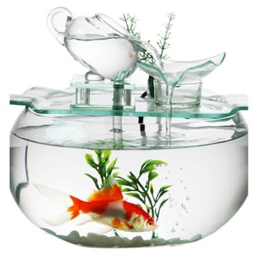 ZENY896V Fontaine d’Intérieur Fontaine d'aquarium Zen en Verre, décoration de Bureau Minimaliste Moderne Fontaine de Table